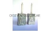 Candelabro cermica artesanal-Jerusaln- Jerusalem clay  candle holder
