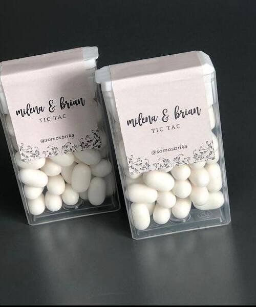 Souvenirs Tic Tac personalizados