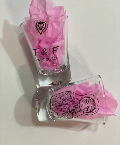 Souvenirs vasos chupitos personalizados