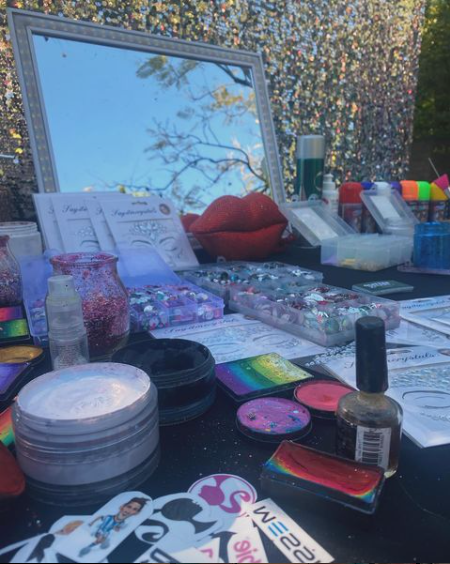 Stand glitter. Animación eventos