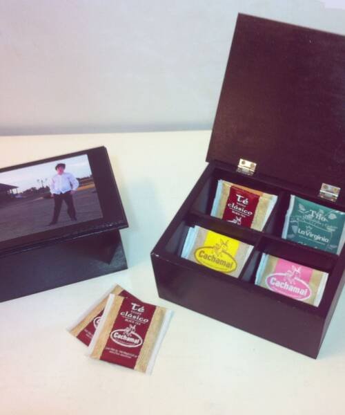 Caja de Té personalizada souvenir